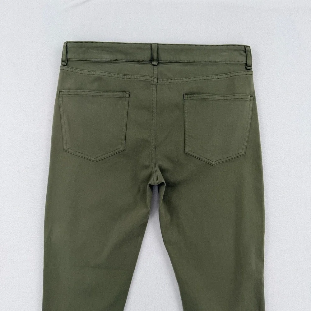 Peter Millar Womens Olive Green Skinny Sateen Pants LF21B46 Size 8 Performance